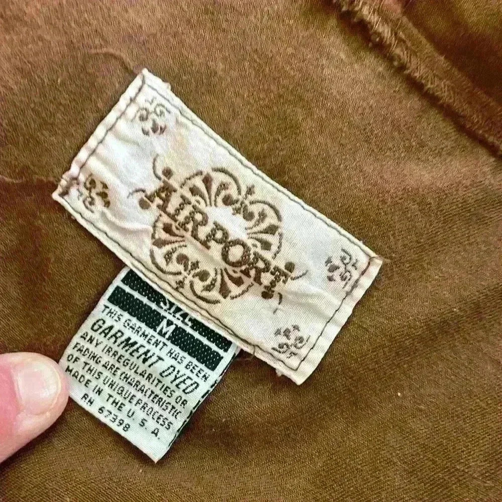 AIRPORT Chocolate Brown Lightweight Jacket Size Medium - Picture 4 of 8
